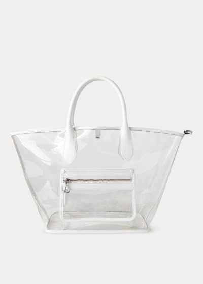 Women's Polo Ralph Lauren Clear Medium Bellport Tote Bags | 816379YGL